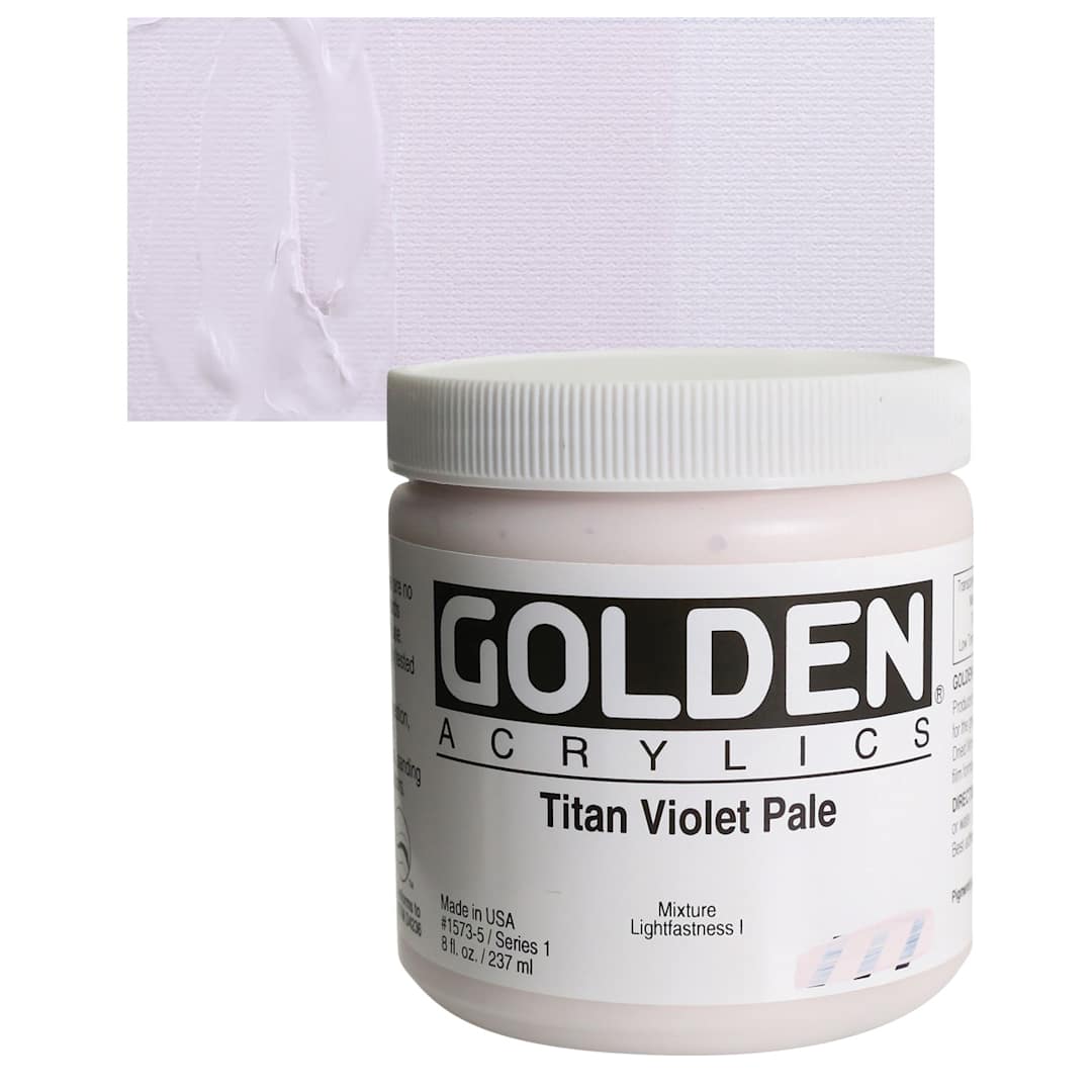 Open in modal - Golden Heavy Body Artist Acrylic - Titan Violet Pale, 8 oz and swatch