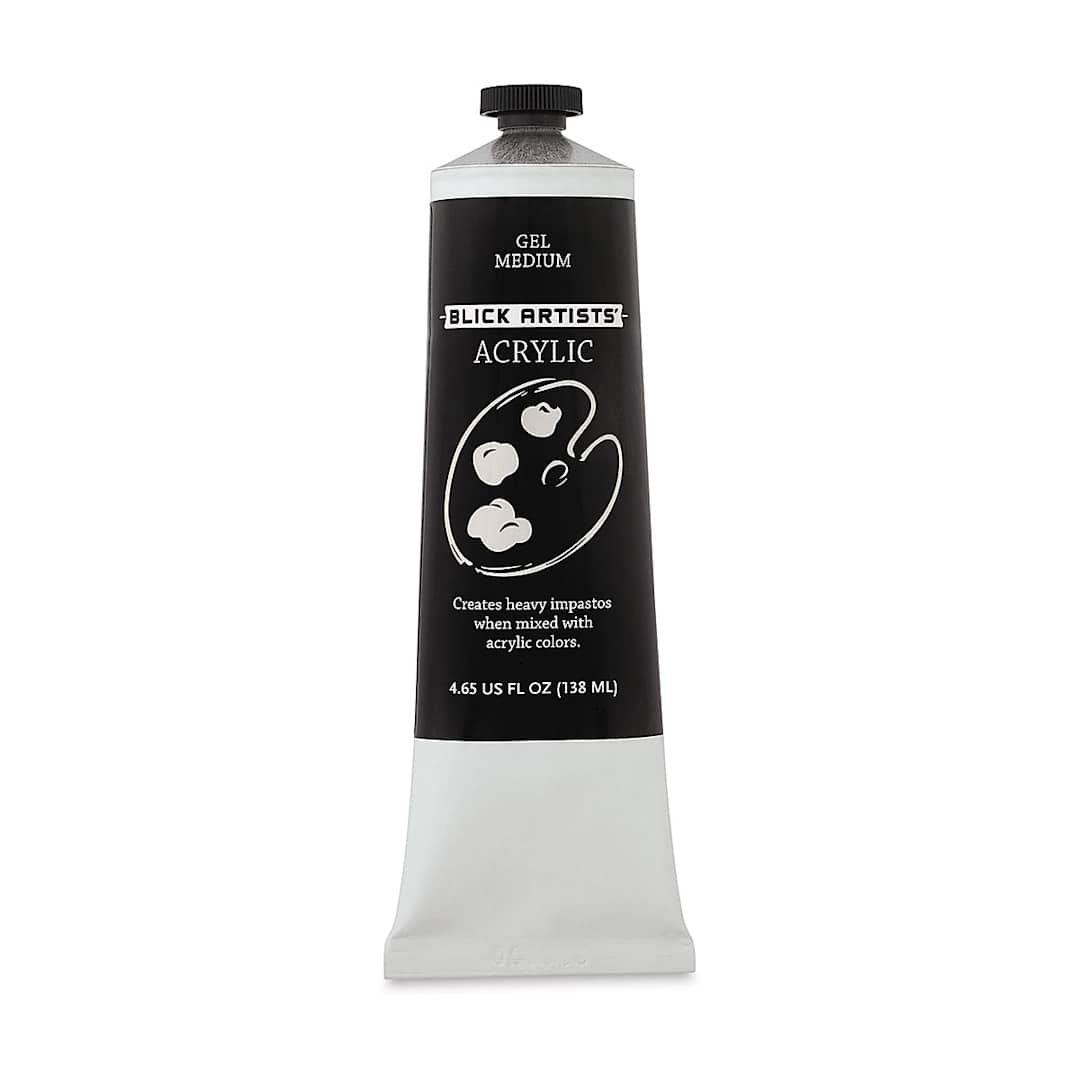 Open in modal - Blick Artists' Acrylic Gel Medium - Front of 4.65oz Tube