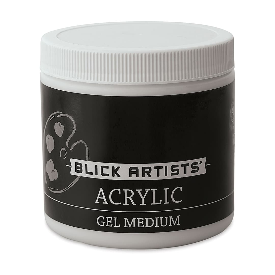 Open in modal - Blick Artists' Acrylic Gel Medium-Front of 16oz Jar