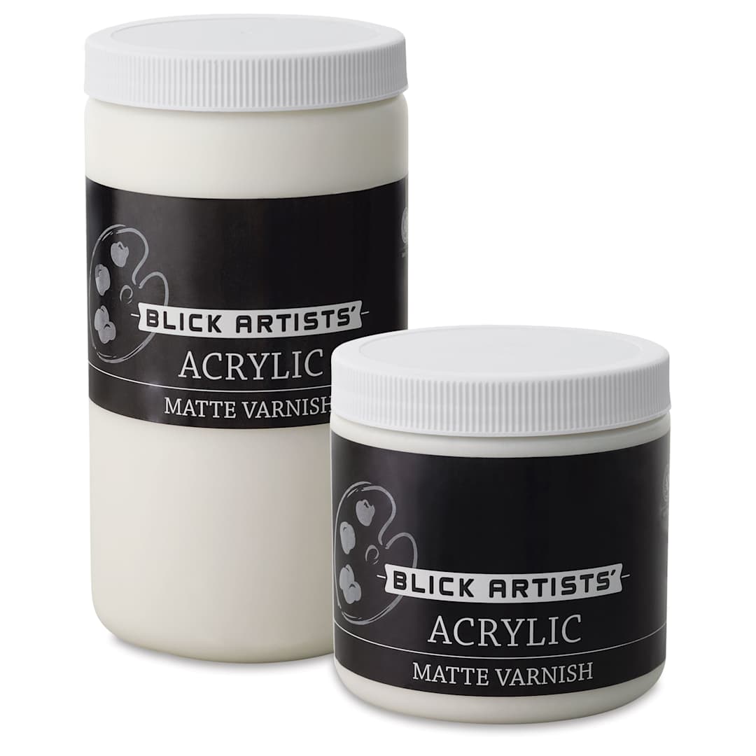 Open in modal - Blick Artists' Acrylic Matte Varnish, 32 oz and 16 oz jars