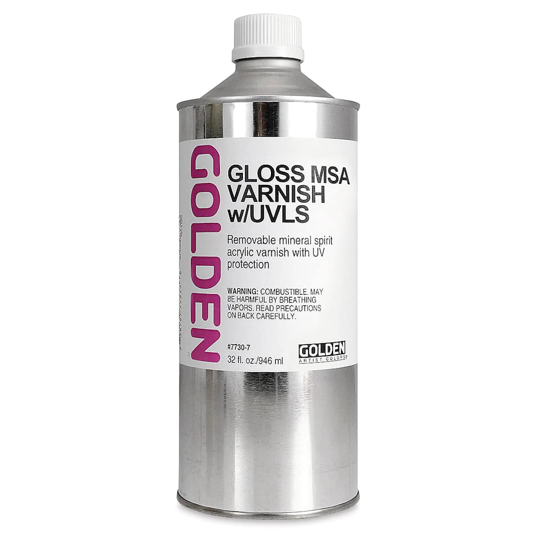Open in modal - Golden MSA Acrylic Varnish - Gloss, 32 oz bottle