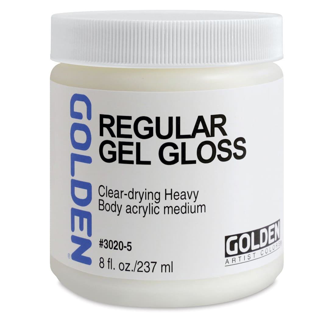 Open in modal - Golden Acrylic Medium, Gloss-Regular Gel, 8 oz jar