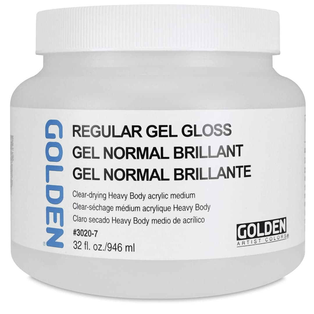 Open in modal - Golden Regular Acrylic Gel Medium - Gloss, 32 oz jar