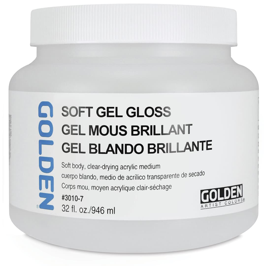 Open in modal - Golden Soft Acrylic Gel Medium - Gloss, 32 oz jar