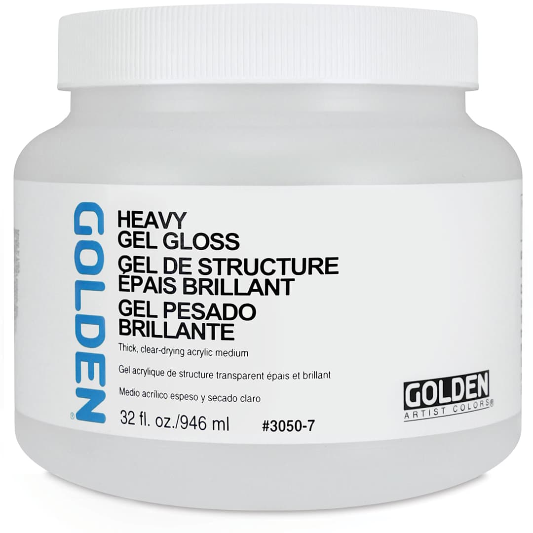Open in modal - Golden Heavy Acrylic Gel Medium - Gloss, 32 oz jar