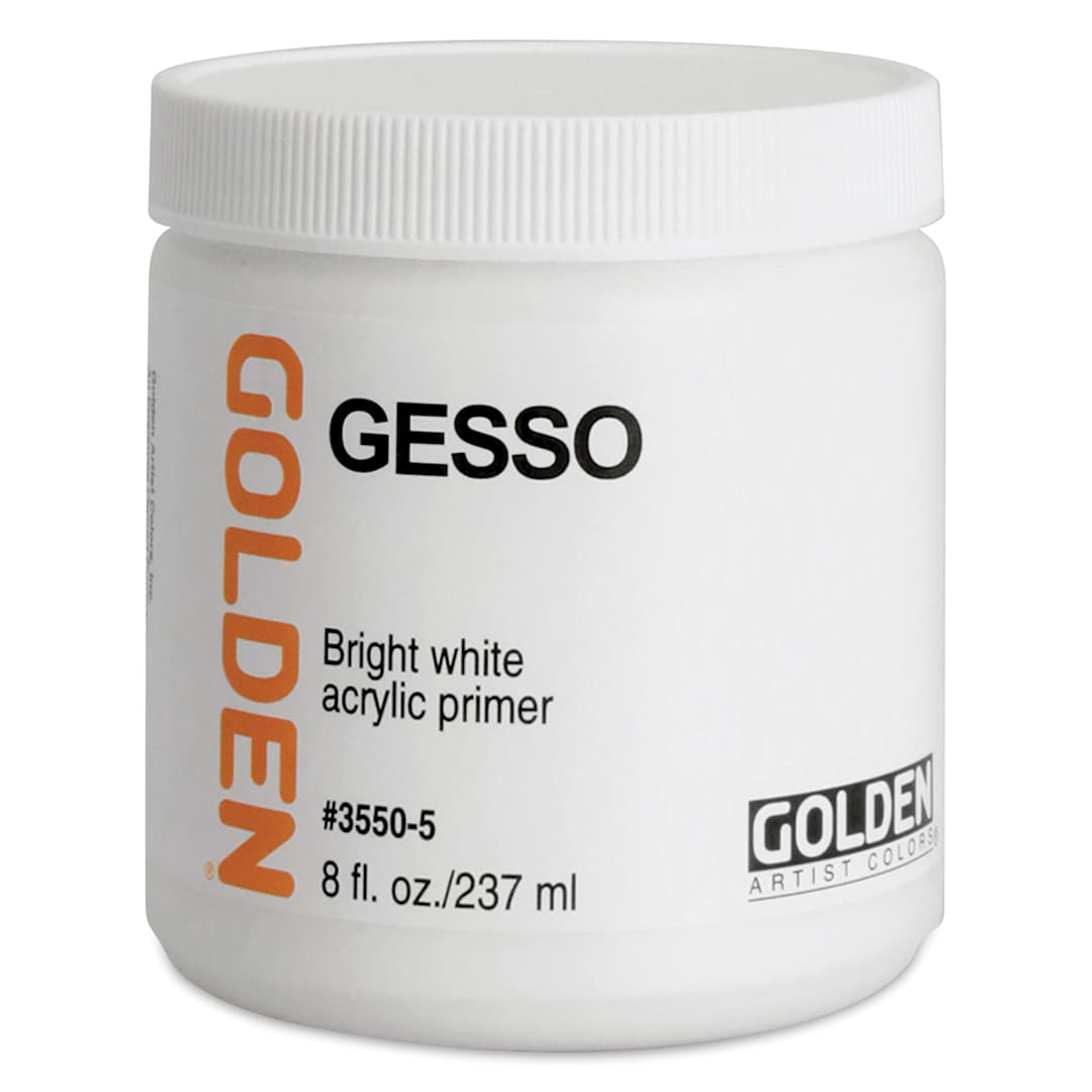 Open in modal - Golden Acrylic Gesso - White, 8 oz jar