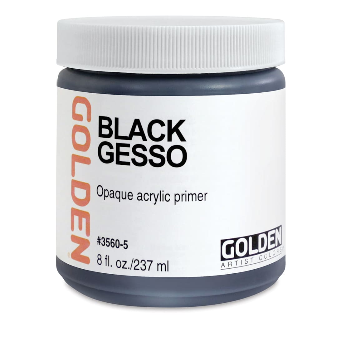 Open in modal - Golden Gesso - Black, 8 oz jar