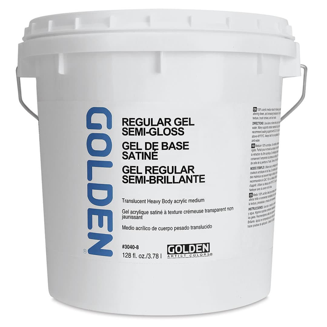 Open in modal - Golden Regular Acrylic Gel Medium - Semi-Gloss, 128 oz tub