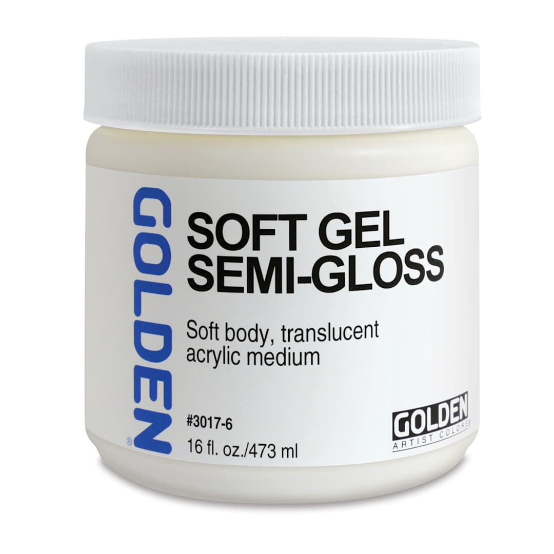 Open in modal - Golden Soft Acrylic Gel Medium - Semi-Gloss, 16 oz jar