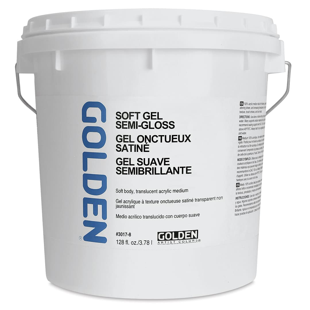Open in modal - Golden Soft Acrylic Gel Medium - Semi-Gloss, 128 oz tub