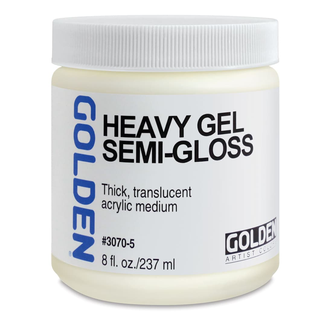 Open in modal - Golden Heavy Acrylic Gel Medium - Semi-Gloss, 8 oz jar