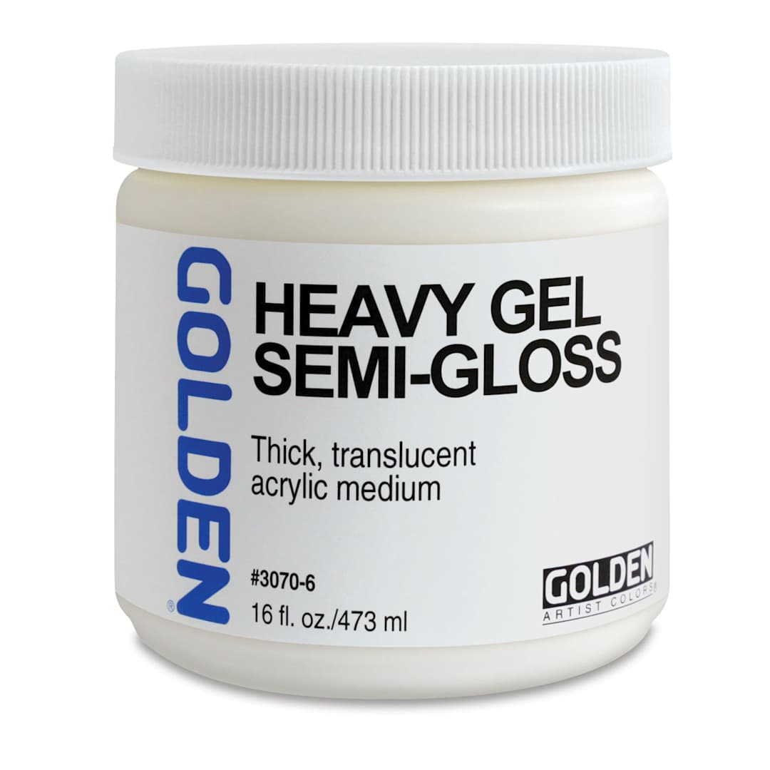 Open in modal - Golden Heavy Acrylic Gel Medium - Semi-Gloss, 16 oz bottle