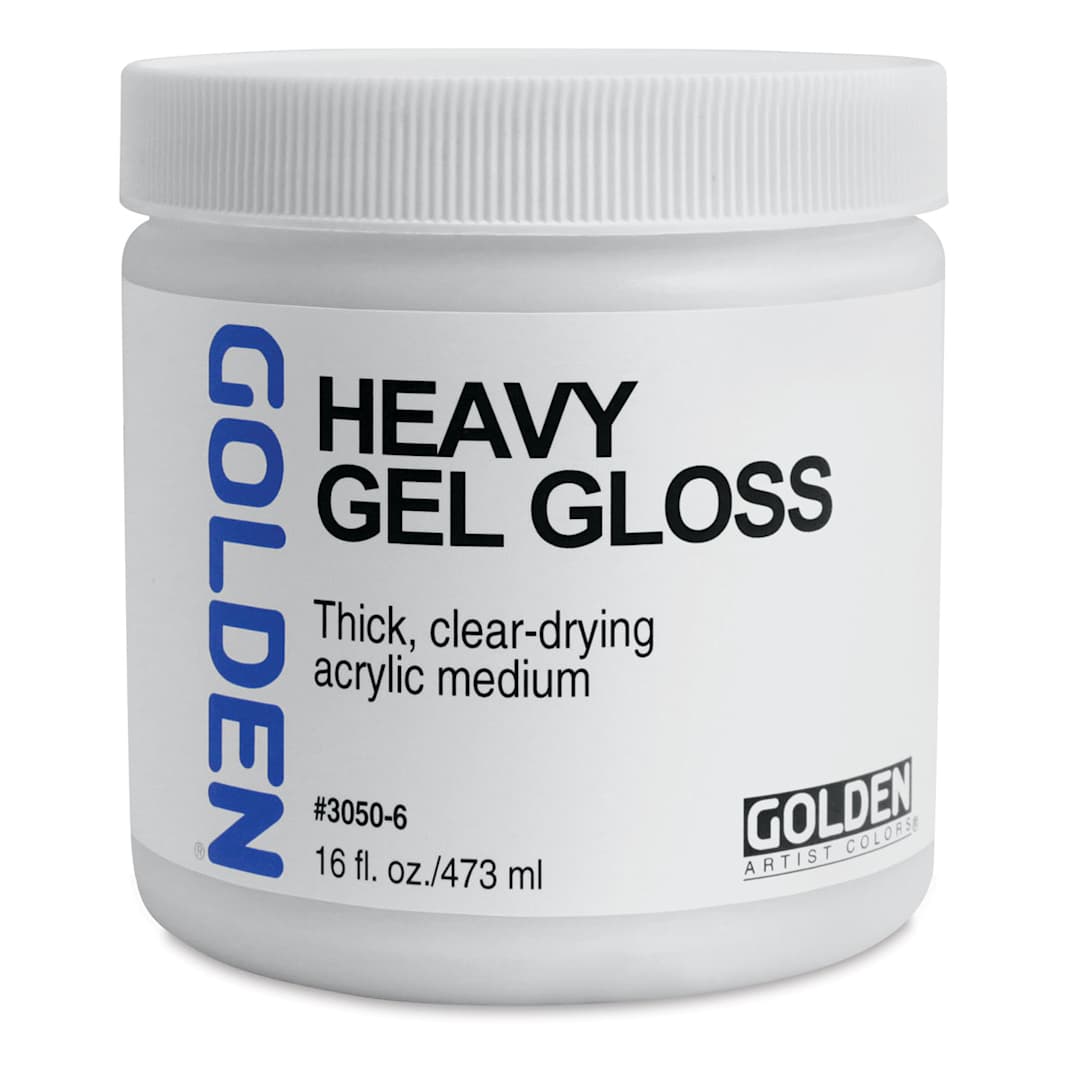 Open in modal - Golden Heavy Acrylic Gel Medium - Gloss, 16 oz jar