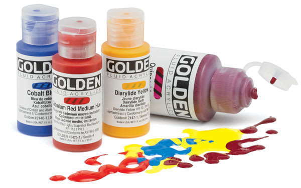 Open in modal - Golden Fluid Acrylic Paint and Sets, assorted colors, 1 oz