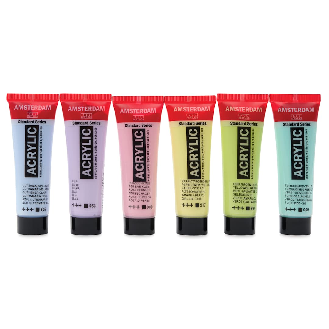 Open in modal - Amsterdam Standard Series Acrylics - Set of 6, Pastel, 20 ml Tubes