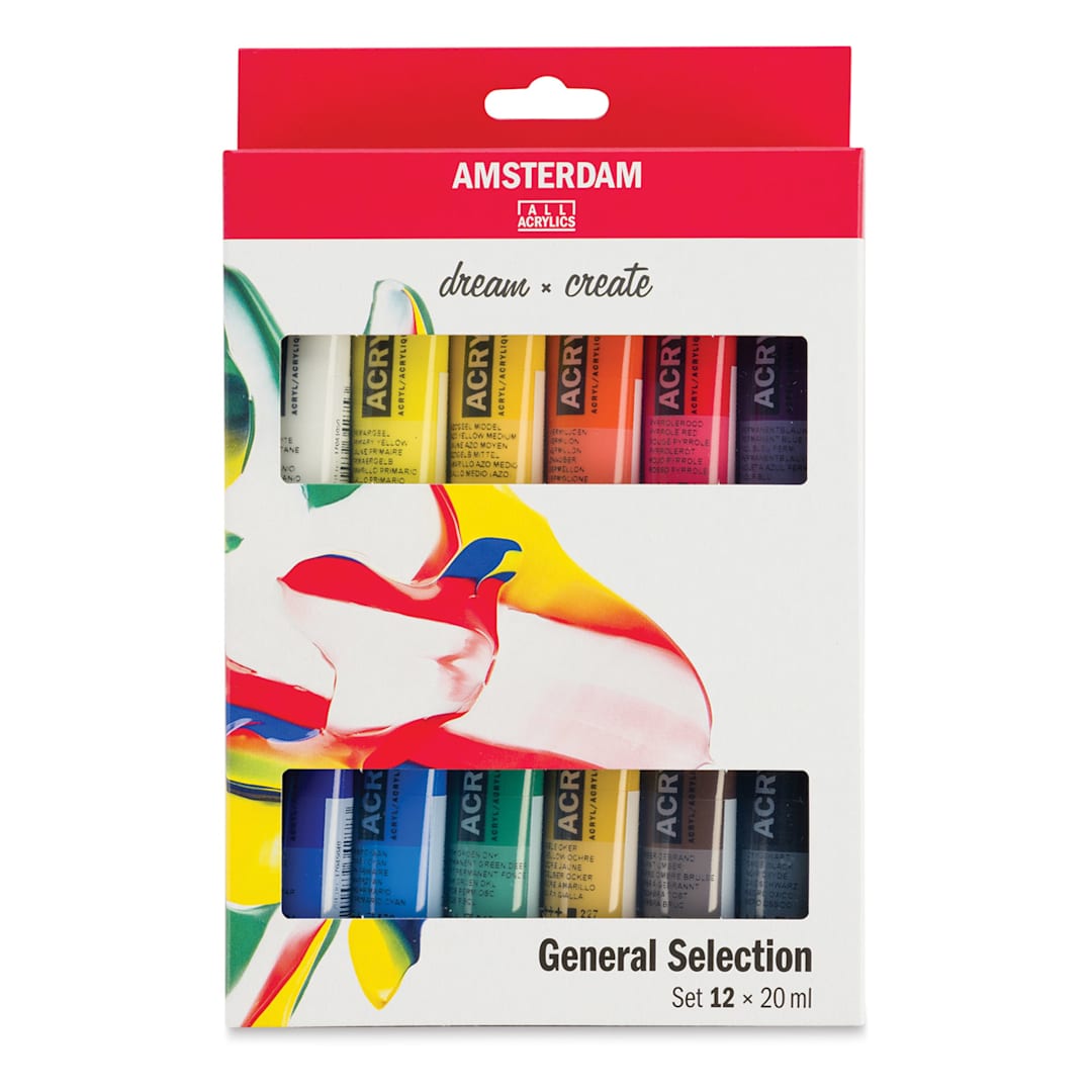Open in modal - Amsterdam Standard Series Acrylics - Set of 12 color, 20 ml tubes (In packaging)