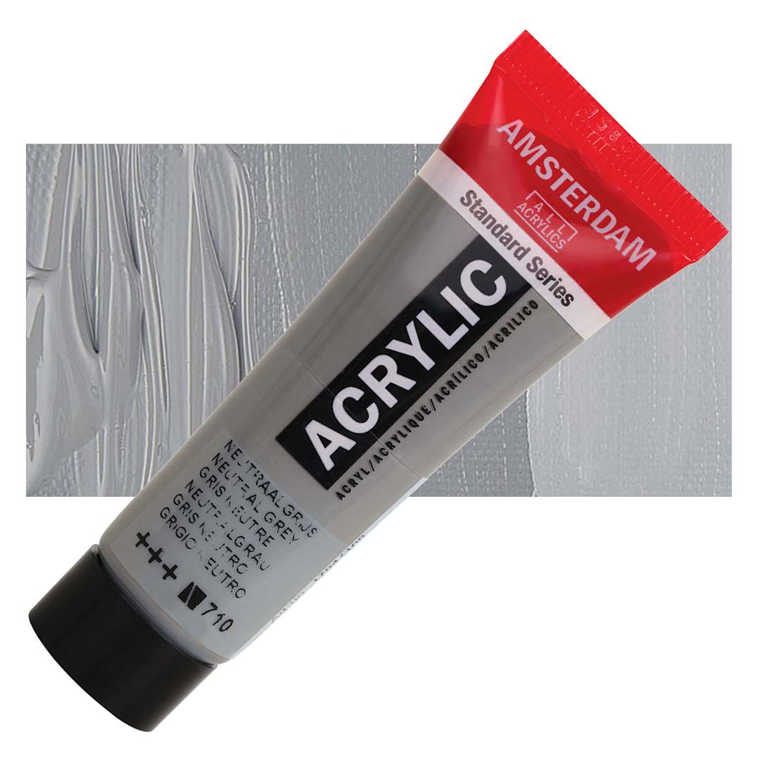 Open in modal - Amsterdam Standard Series Acrylic - Neutral Gray, 20 ml Tube and swatch