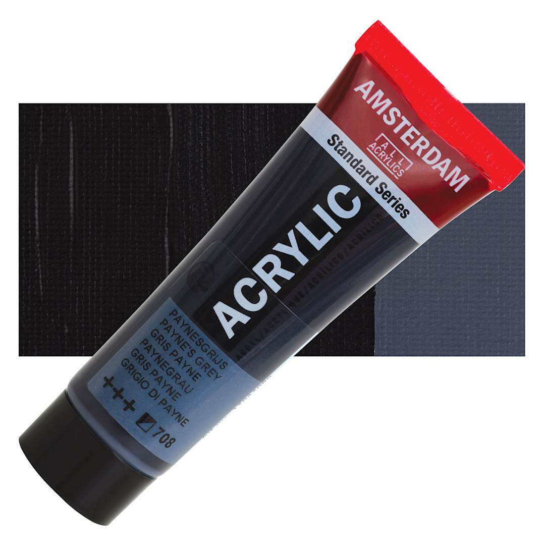 Open in modal - Amsterdam Standard Series Acrylic - Paynes Gray, 20 ml Tube and swatch