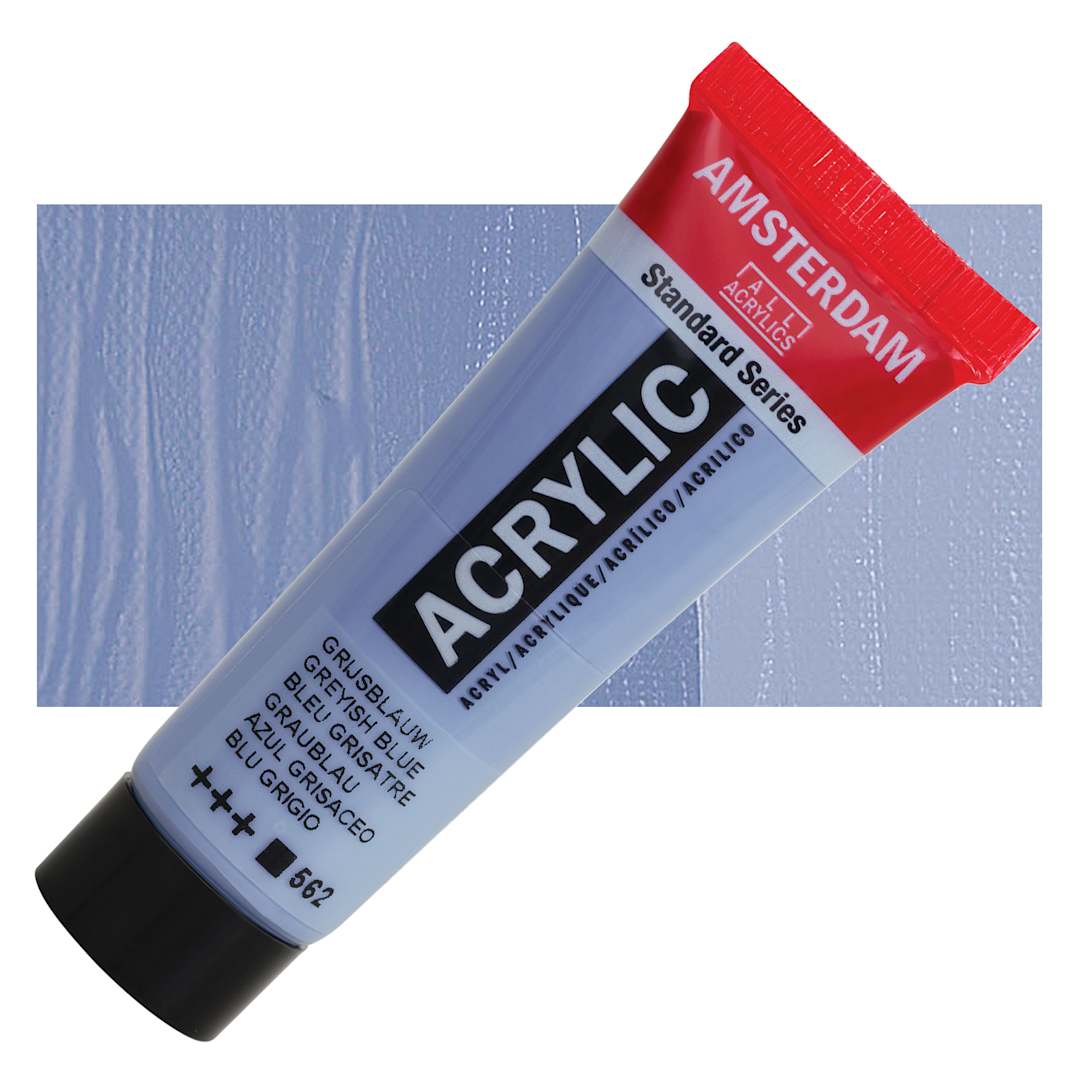 Open in modal - Amsterdam Standard Series Acrylic - Grayish Blue, 20 ml Tube and swatch
