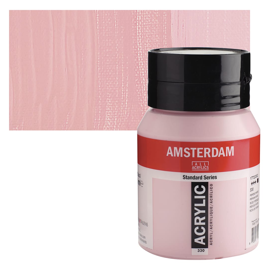 Open in modal - Amsterdam Standard Series Acrylic - Persian Rose, 500 ml bottle and swatch