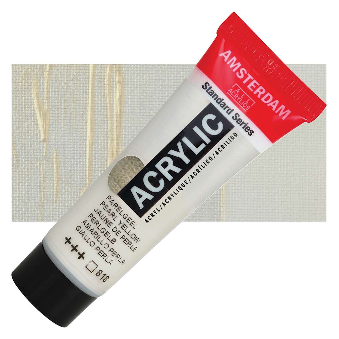 Open in modal - Amsterdam Standard Series Acrylic - Pearl Yellow, 20 ml Tube and swatch