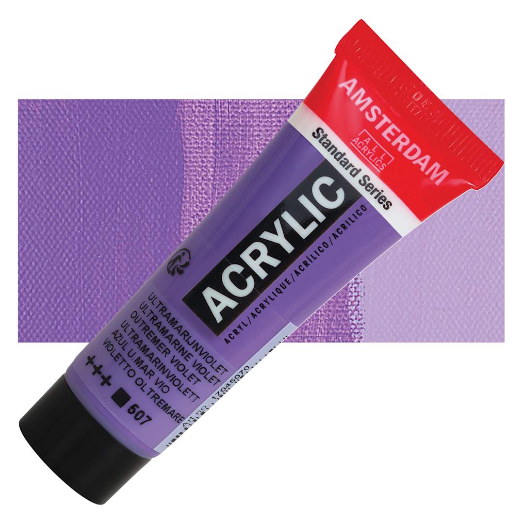 Open in modal - Amsterdam Standard Series Acrylic - Ultramarine Violet, 20 ml Tube and swatch