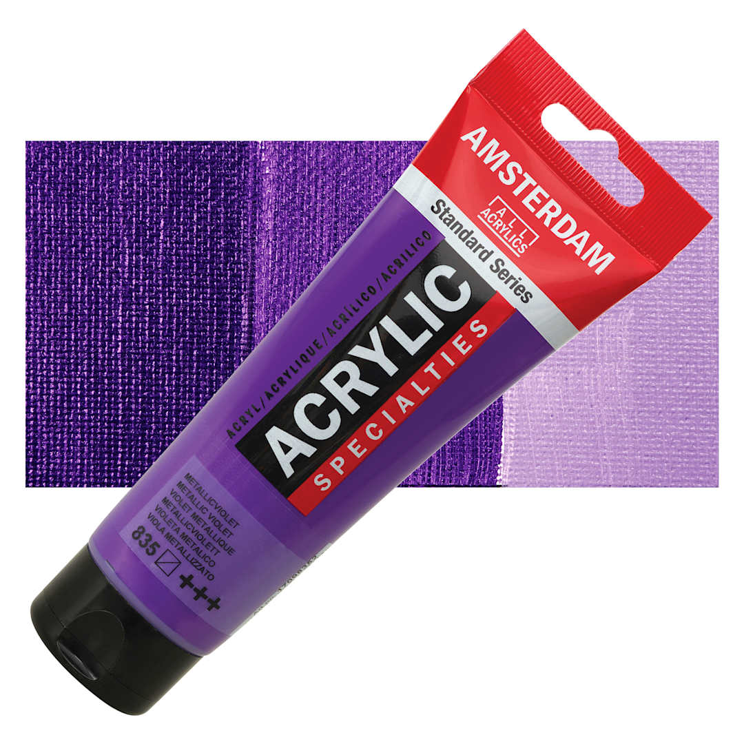 Open in modal - Amsterdam Standard Series Acrylic - Metallic Violet, 120 ml tube with swatch