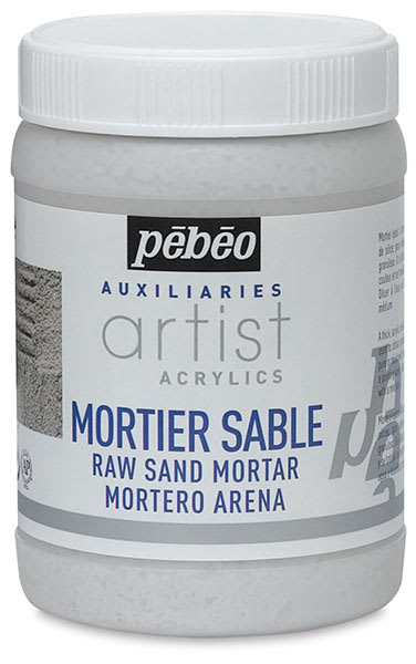 Open in modal - Pebeo Mortars - Front of Jar of Sand Mortar