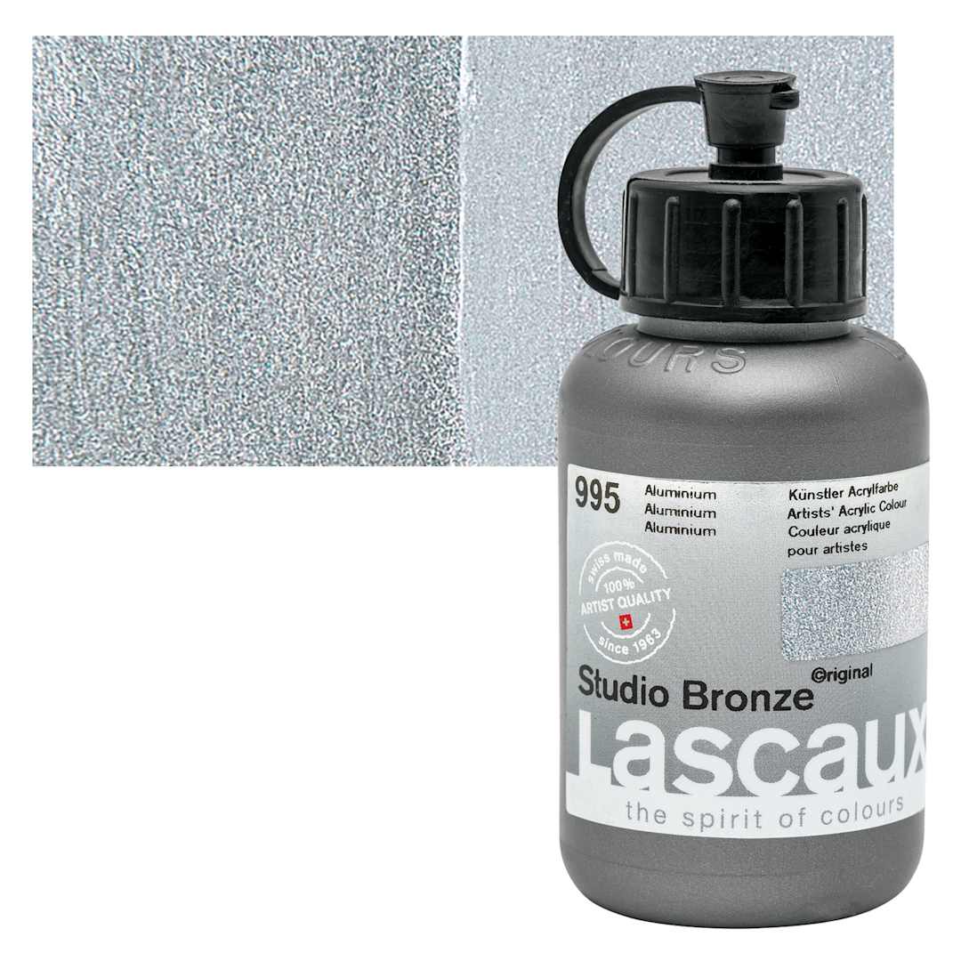 Open in modal - Lascaux Studio Bronze Acrylic - Aluminum, 85 ml bottle and swatch