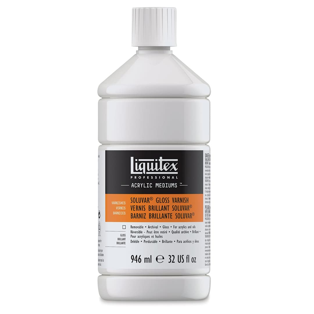 Open in modal - Liquitex Soluvar Varnish - Gloss, 32 oz bottle