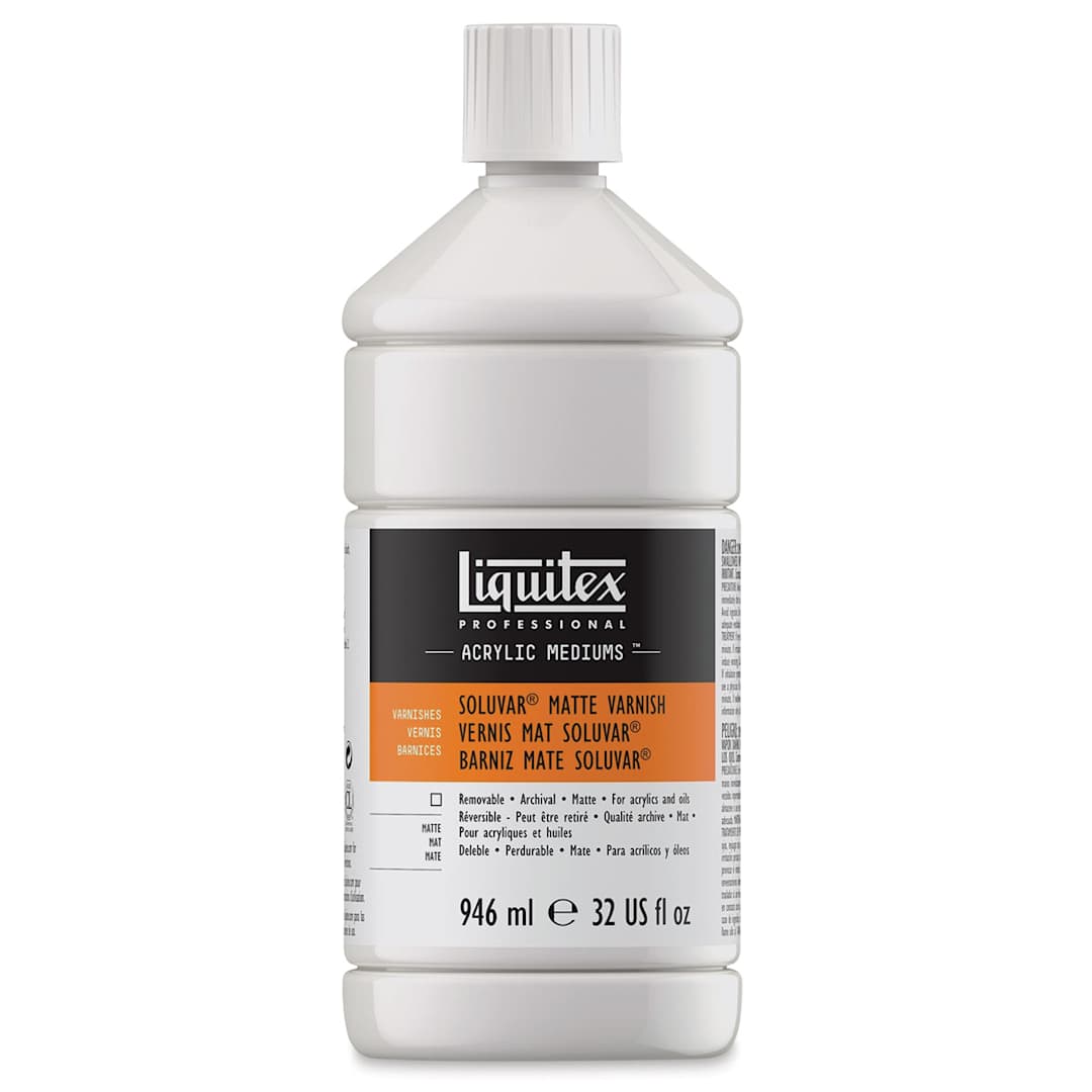 Open in modal - Liquitex Soluvar Varnish - Matte, 32 oz bottle