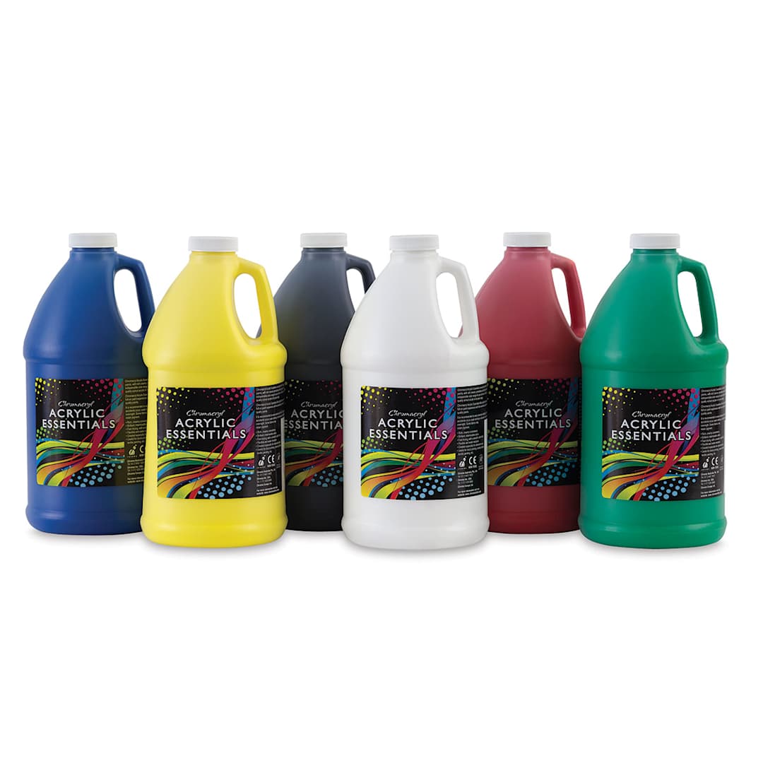 Open in modal - Chromacryl Acrylic Essentials 1/2 Gallon Set of 6-Primary Colors