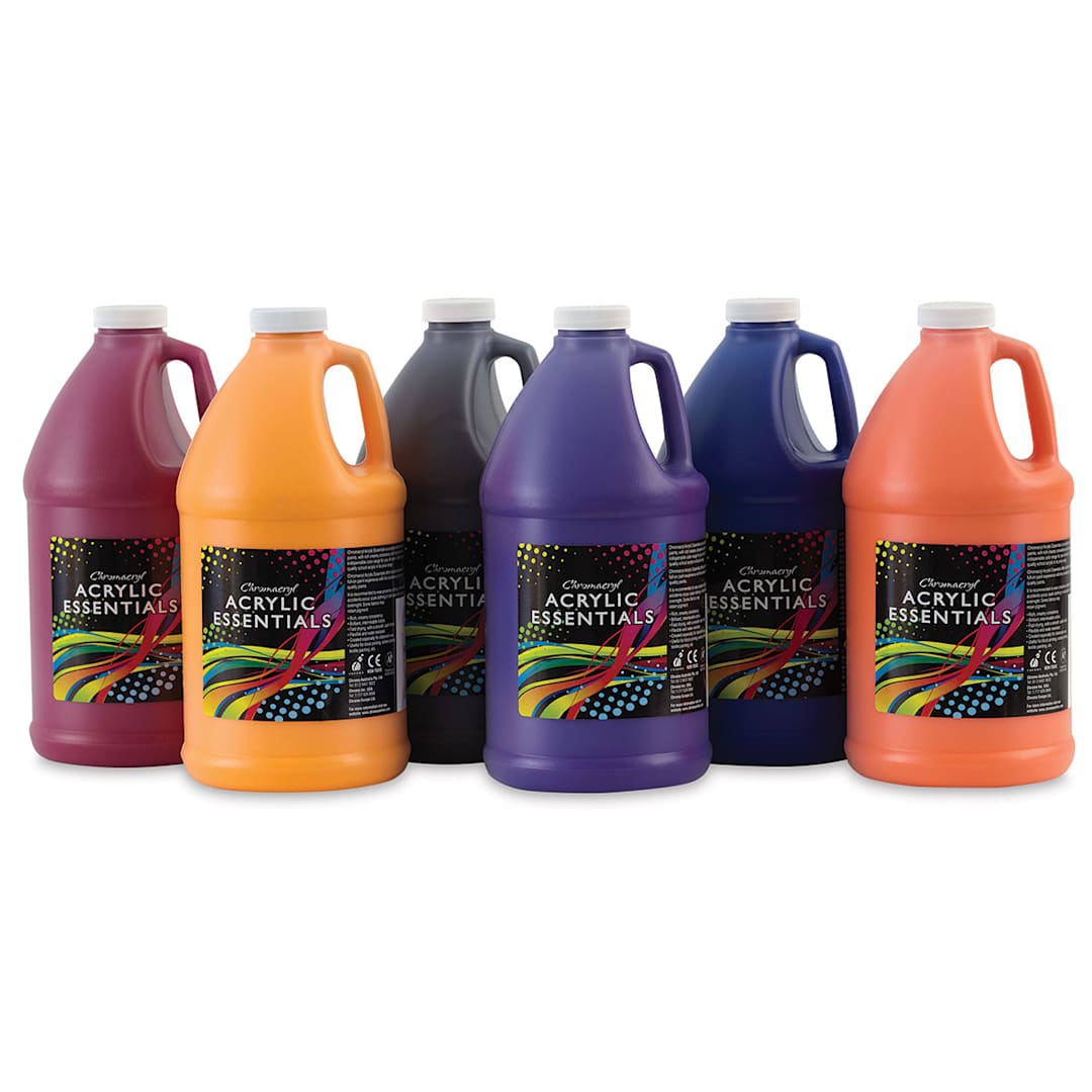 Open in modal - Chromacryl Acrylic Essentials 1/2 Gallon Set of 6-Secondary Colors