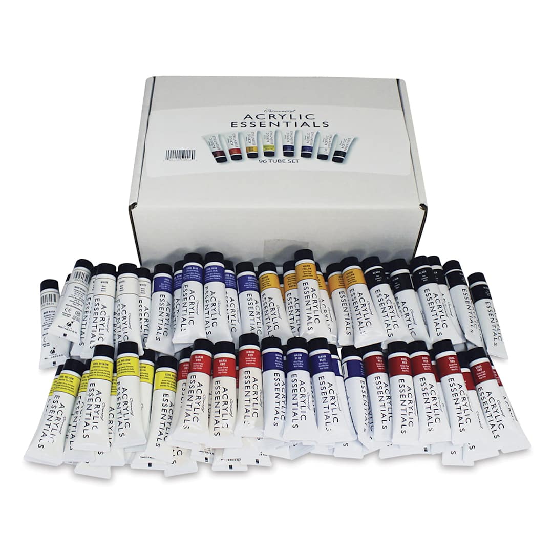 Open in modal - Chromacryl Acrylic Essentials - Classroom Pack, Set of 96, Assorted Colors, 20 ml tubes