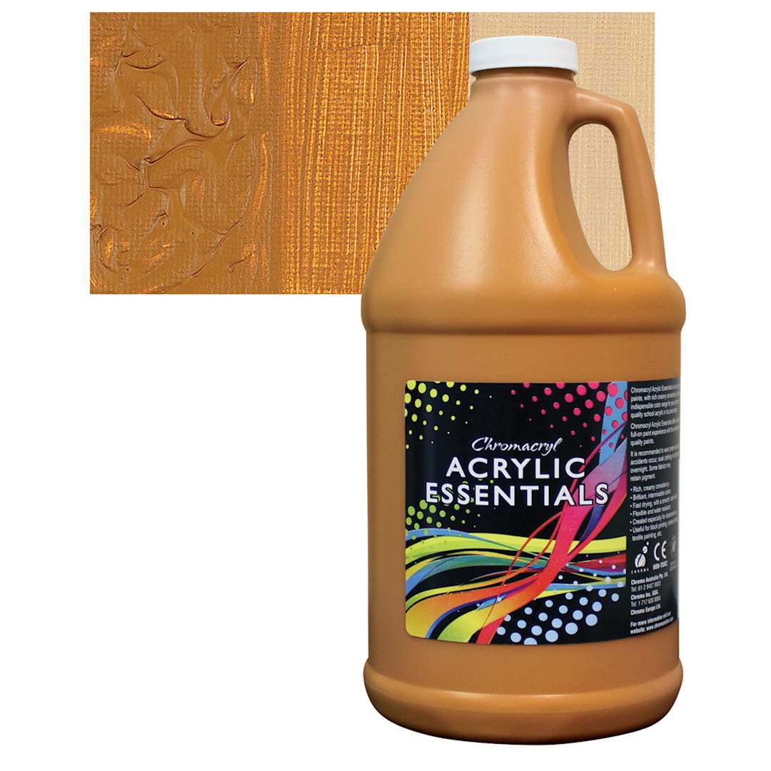 Open in modal - Chromacryl Acrylic Essentials - Raw Sienna, 1/2 Gallon and swatch