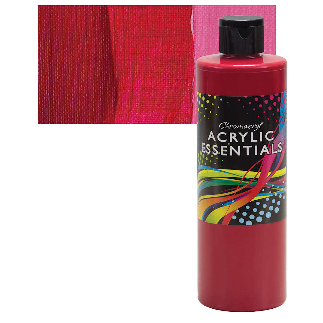 Open in modal - Chromacryl Acrylic Essentials - Cool Red, Pint and swatch