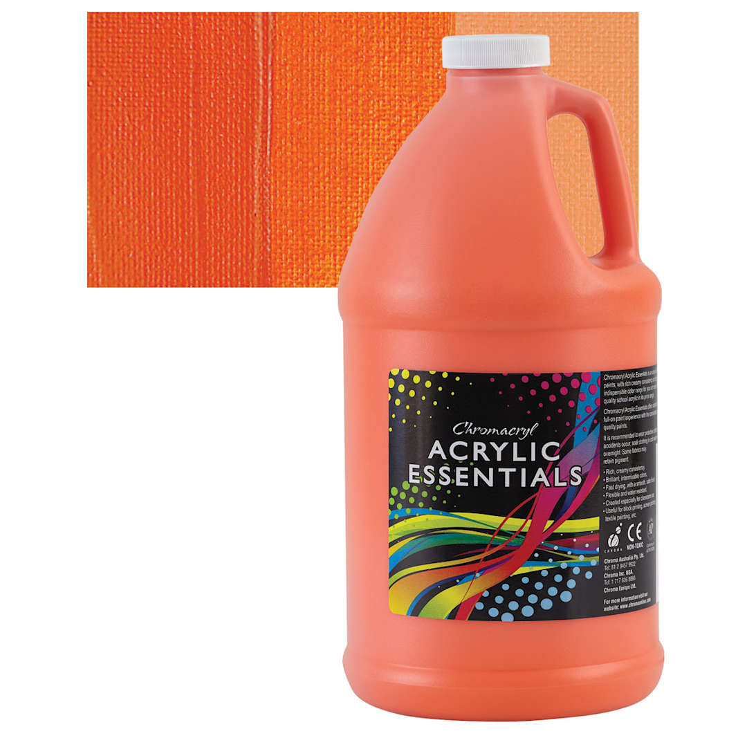 Open in modal - Chromacryl Acrylic Essentials - Orange, Half Gallon and swatch