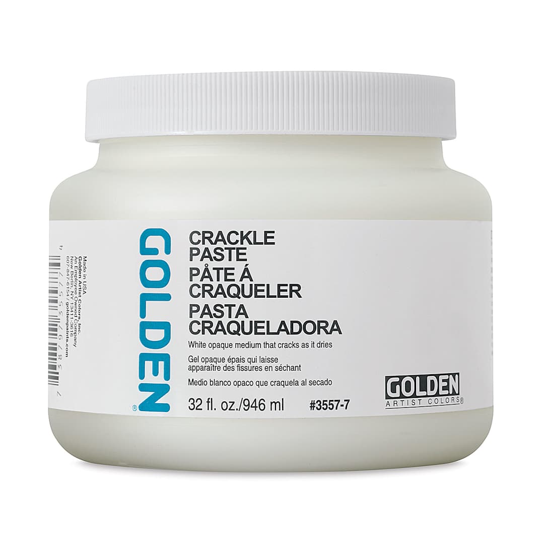 Open in modal - Golden Crackle Paste - 32 oz jar