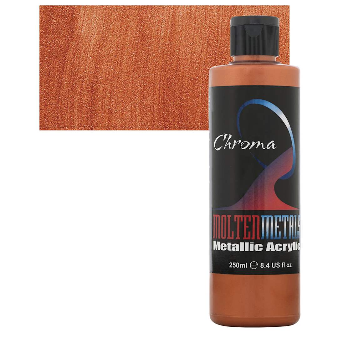 Open in modal - Chroma Molten Metals Acrylic - Copper and swatch