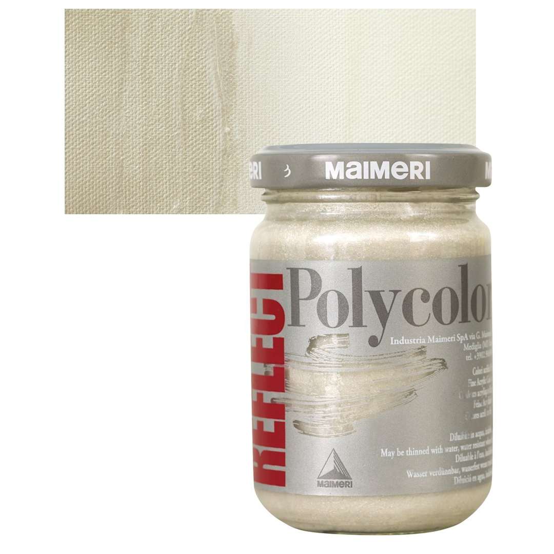 Open in modal - Maimeri Polycolor Vinyl Paint - Reflect White, 140 ml and swatch
