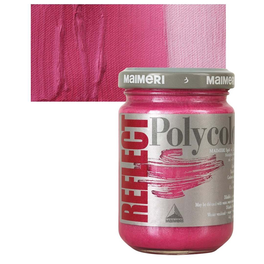 Open in modal - Maimeri Polycolor Vinyl Paint - Reflect Magenta, 140 ml and swatch