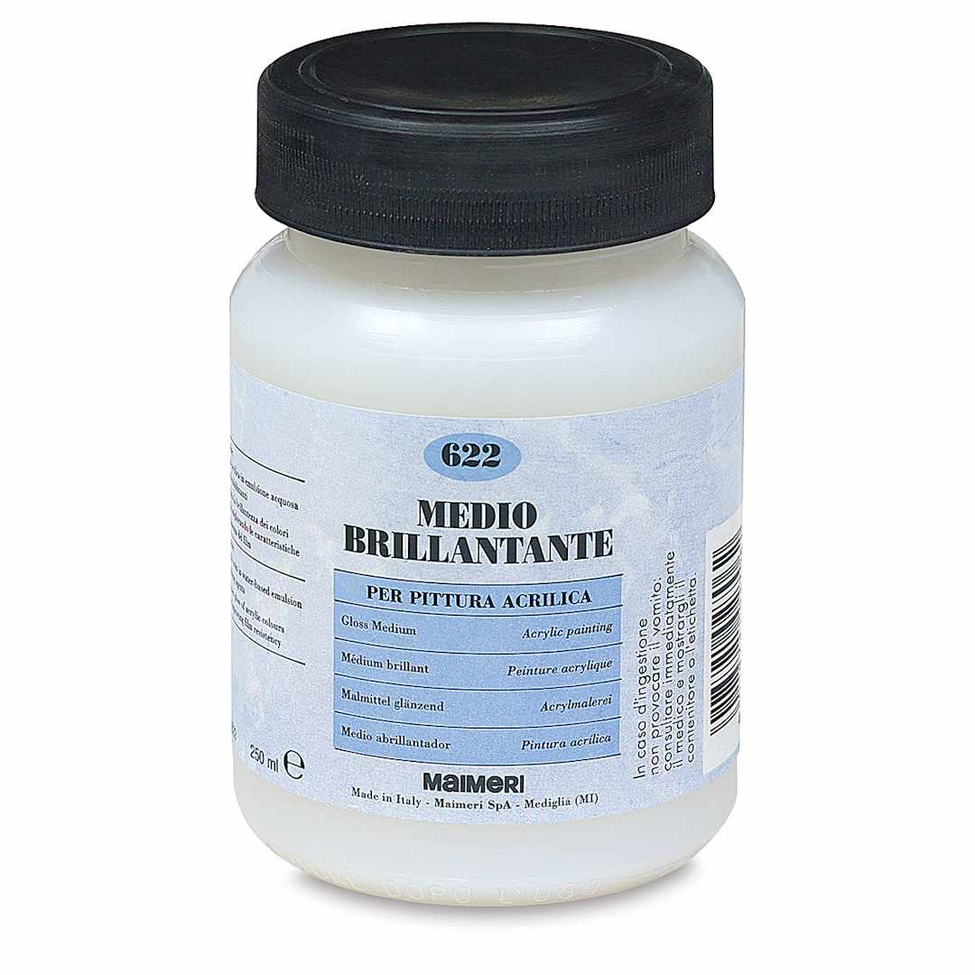 Open in modal - Maimeri Acrylic Polymer Medium - Front of Gloss 250 ml jar shown
