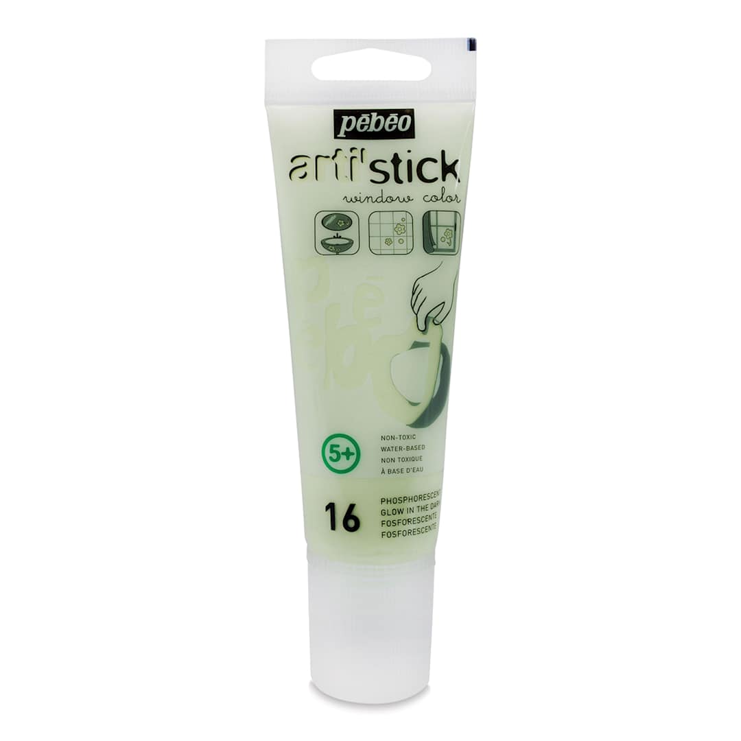 Open in modal - Pebeo Arti' Stick Window Color - Glow in the Dark, 75 ml tube