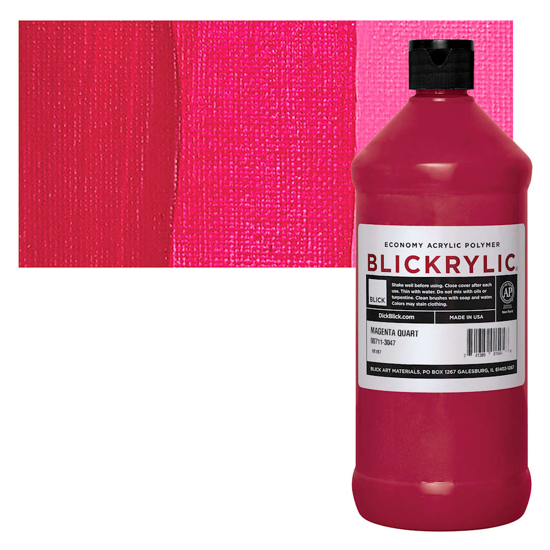 Open in modal - Blickrylic Student Acrylic - Magenta, Quart and swatch