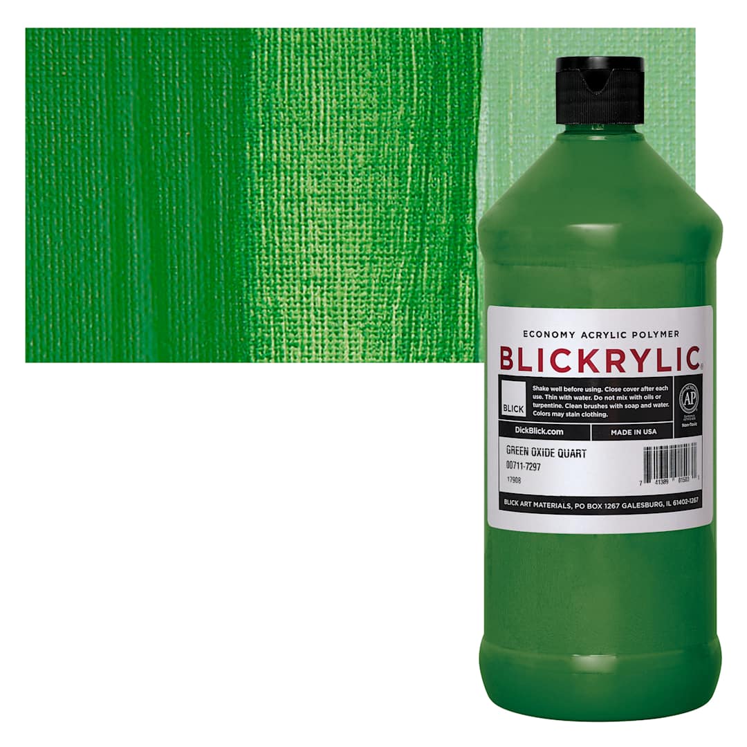 Open in modal - Blickrylic Student Acrylic - Green Oxide, Quart and swatch