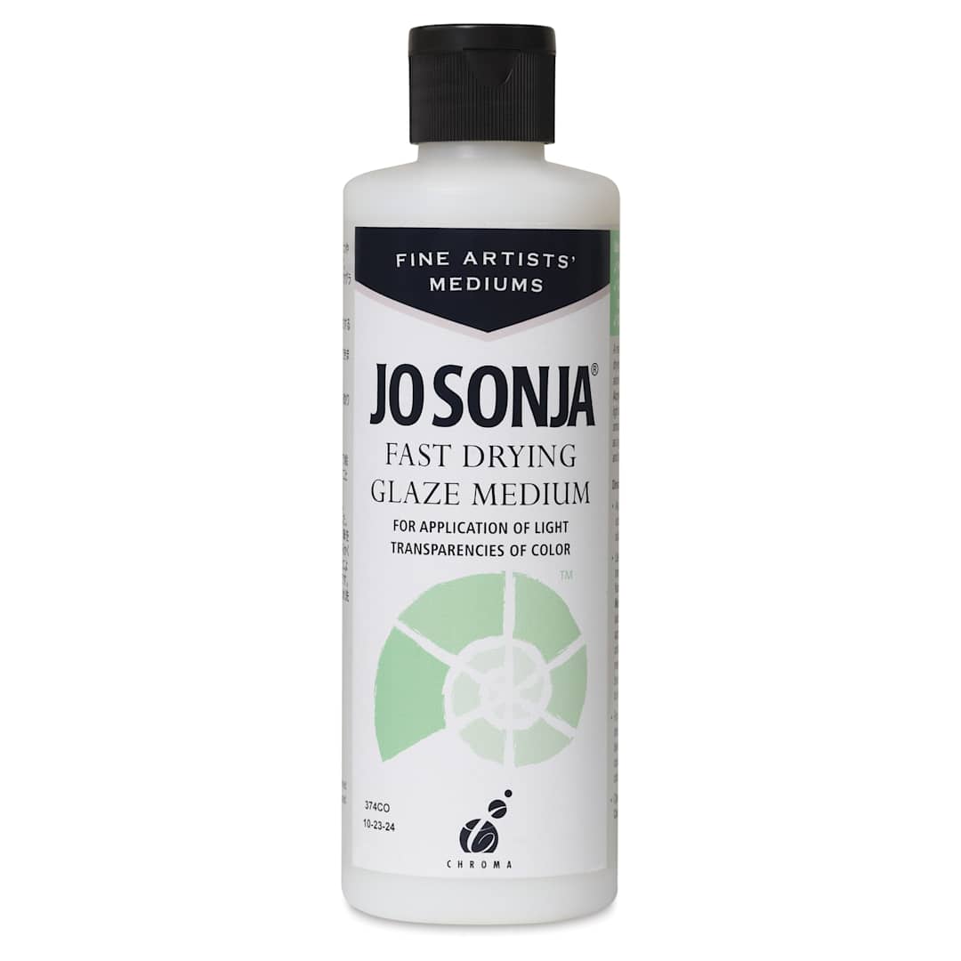 Open in modal - Chroma’s Jo Sonja Fast Drying Glaze Medium - 8 oz bottle - front