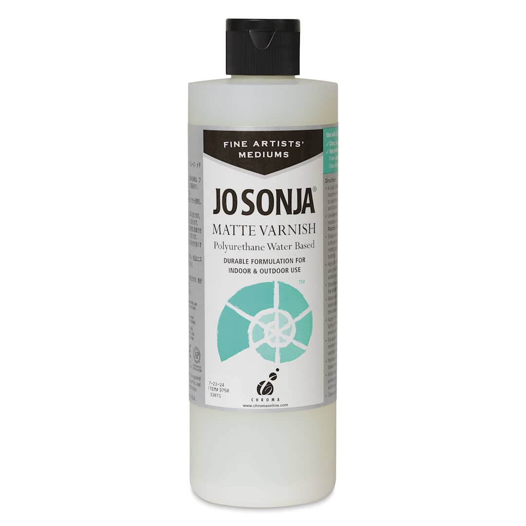 Open in modal - Jo Sonja's Polyurethane Varnish - Matte, 16 oz bottle - front