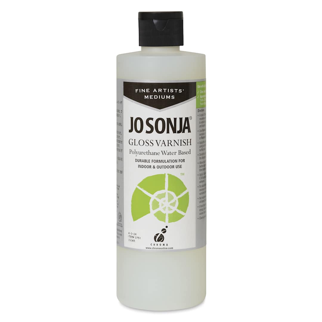 Open in modal - Jo Sonja's Polyurethane Varnish - Gloss, 16 oz bottle - front