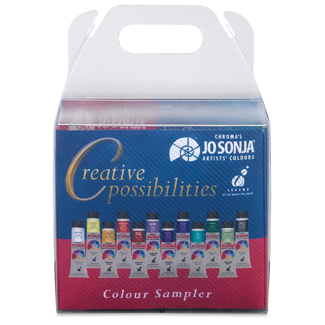 Open in modal - Jo Sonja's Artist Acrylics - Creative Sampler , Set of 12 Colors, 20 ml tubes
