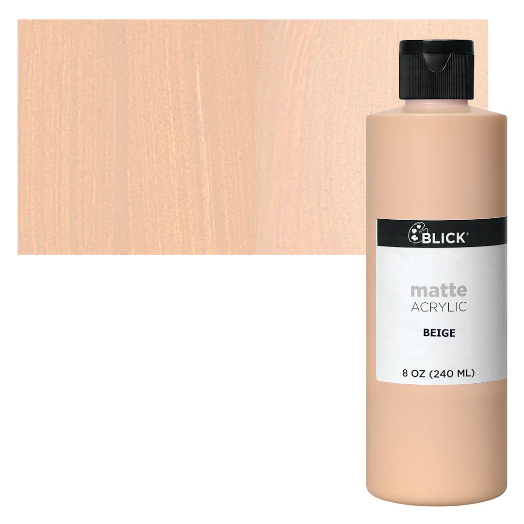 Open in modal - Blick Matte Acrylic - Beige, 8 oz Bottle and swatch